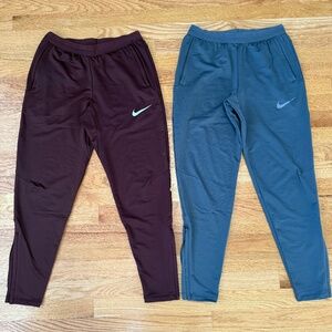 Nike Phenom 2 Dri-Fit Men's Small S Running Pants Joggers Burgundy Gray Lot of 2